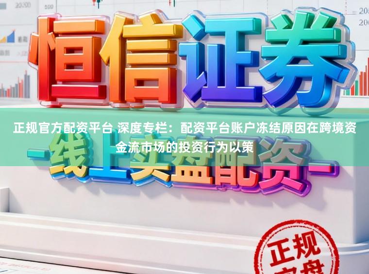 正规官方配资平台 深度专栏：配资平台账户冻结原因在跨境资金流市场的投资行为以策